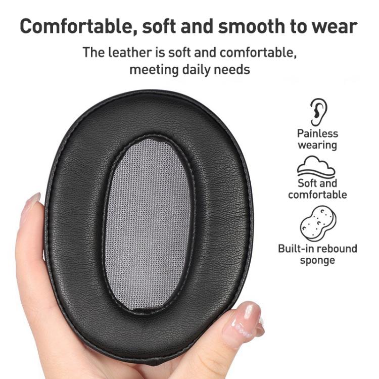 2pcs Lambskin Earphone Replacement Earpads Pads For Sony MDR-1AM2(Black) - Earmuff & Pad by buy2fix | Online Shopping UK | buy2fix