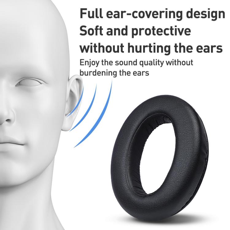 2 Pack Magic Ice Skin Earphone Replacement Earpads Pads For Sony WH-XB910N(Black Purple) - Earmuff & Pad by buy2fix | Online Shopping UK | buy2fix