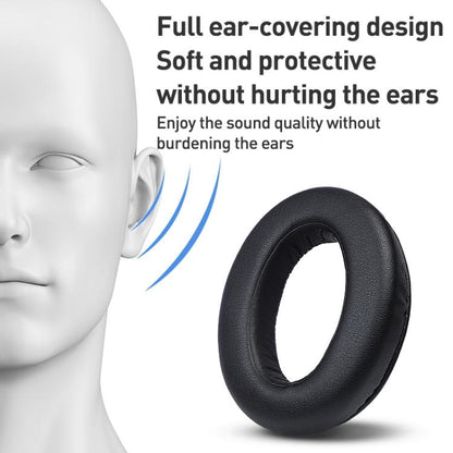 2 Pack Magic Ice Skin Earphone Replacement Earpads Pads For Sony WH-XB910N(Black Purple) - Earmuff & Pad by buy2fix | Online Shopping UK | buy2fix