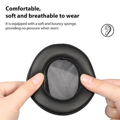 2pcs Snap-on Protein Leather Replacement Earpads For Panasonic RP-HD10 / RP-HD10E(Black) - Earmuff & Pad by buy2fix | Online Shopping UK | buy2fix