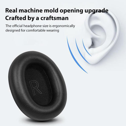 1 Pair Snap-on Protein Leather Replacement Earpads For Panasonic AH-A800(Black) - Earmuff & Pad by buy2fix | Online Shopping UK | buy2fix