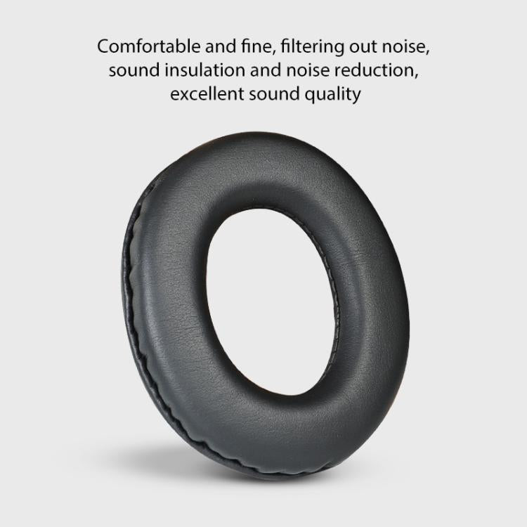 2pcs Insert Protein Leather Replacement Earpads For Panasonic RP-HTX7 / RP-HTX7A / RP-HTX9 / HTX80(Black) - Earmuff & Pad by buy2fix | Online Shopping UK | buy2fix