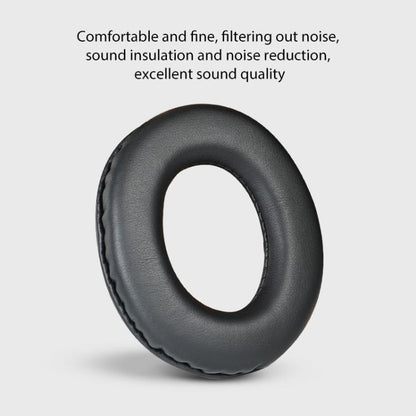 2pcs Insert Protein Leather Replacement Earpads For Panasonic RP-HTX7 / RP-HTX7A / RP-HTX9 / HTX80(Black) - Earmuff & Pad by buy2fix | Online Shopping UK | buy2fix