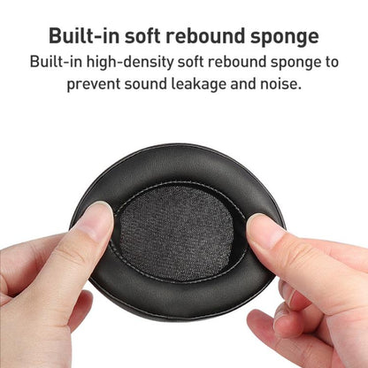 2pcs Lambskin Earphone Replacement Earpads Pads For Sony WH-H910N(Black) - Earmuff & Pad by buy2fix | Online Shopping UK | buy2fix