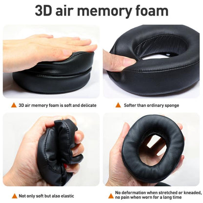 2pcs Protein Leather Earphone Replacement Earpads Pads For Sony MDR-HW700(Black) - Earmuff & Pad by buy2fix | Online Shopping UK | buy2fix