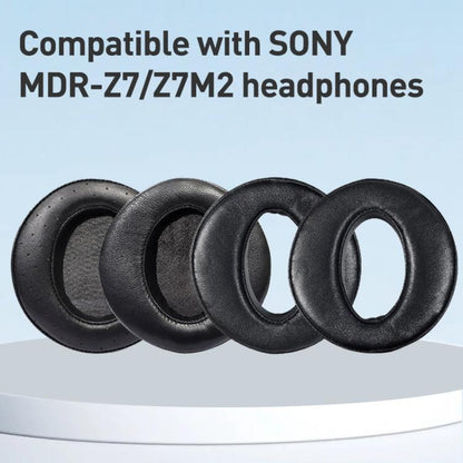 2pcs Beveled Perforated Lambskin Earphone Replacement Earpads Pads For Sony MDR-Z7 / MDR-Z7M2(Black) - Earmuff & Pad by buy2fix | Online Shopping UK | buy2fix
