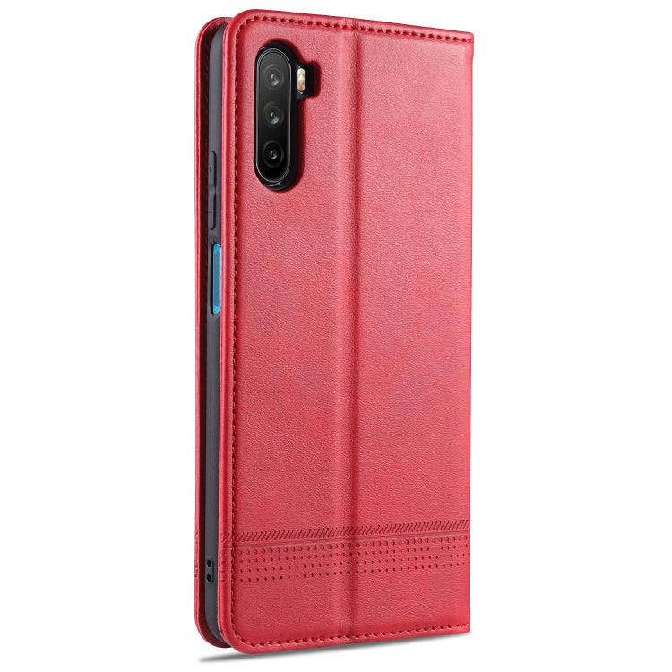 For Huawei Maimang 9 AZNS Magnetic Calf Texture Horizontal Flip Leather Case with Card Slots & Holder & Wallet(Red) - Huawei Cases by AZNS | Online Shopping UK | buy2fix