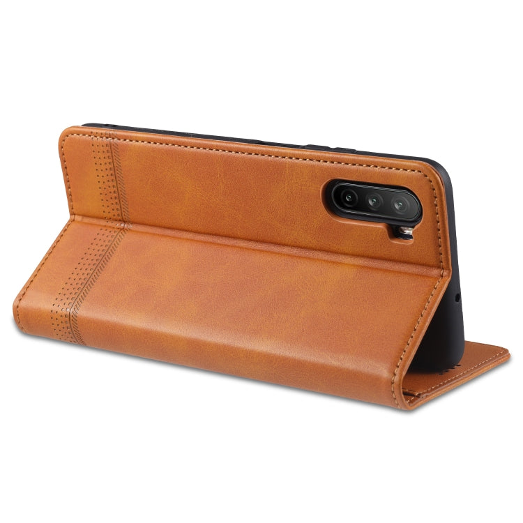 For Huawei Maimang 9 AZNS Magnetic Calf Texture Horizontal Flip Leather Case with Card Slots & Holder & Wallet(Red) - Huawei Cases by AZNS | Online Shopping UK | buy2fix