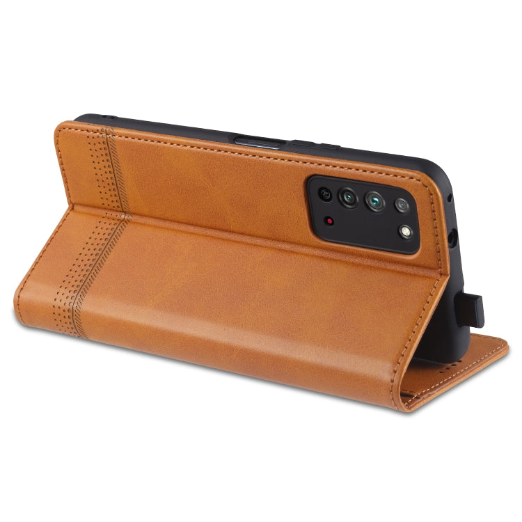 For Huawei Honor X10 AZNS Magnetic Calf Texture Horizontal Flip Leather Case with Card Slots & Holder & Wallet(Red) - Honor Cases by AZNS | Online Shopping UK | buy2fix