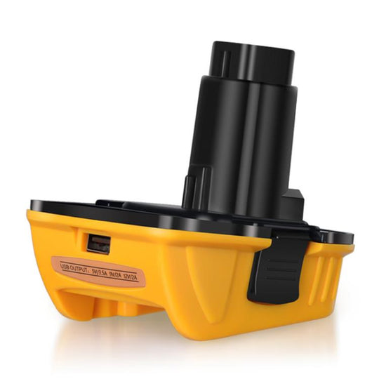 DCA1820 Battery Adapter Converter With USB-A Port for DeWALT Electric Saw Tools(Yellow Black)
