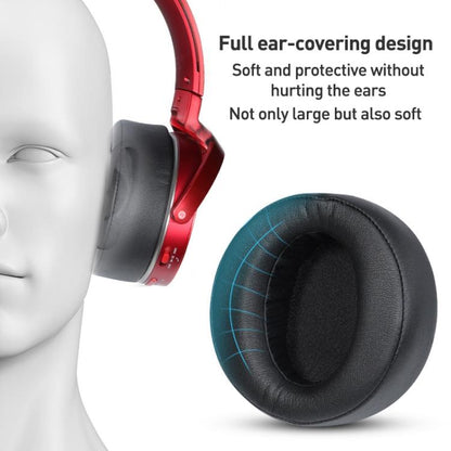 2pcs Football Net Earphone Replacement Earpads Pads For Sony MDR-XB950BT / XB950B1 / XB950N1(Red) - Earmuff & Pad by buy2fix | Online Shopping UK | buy2fix