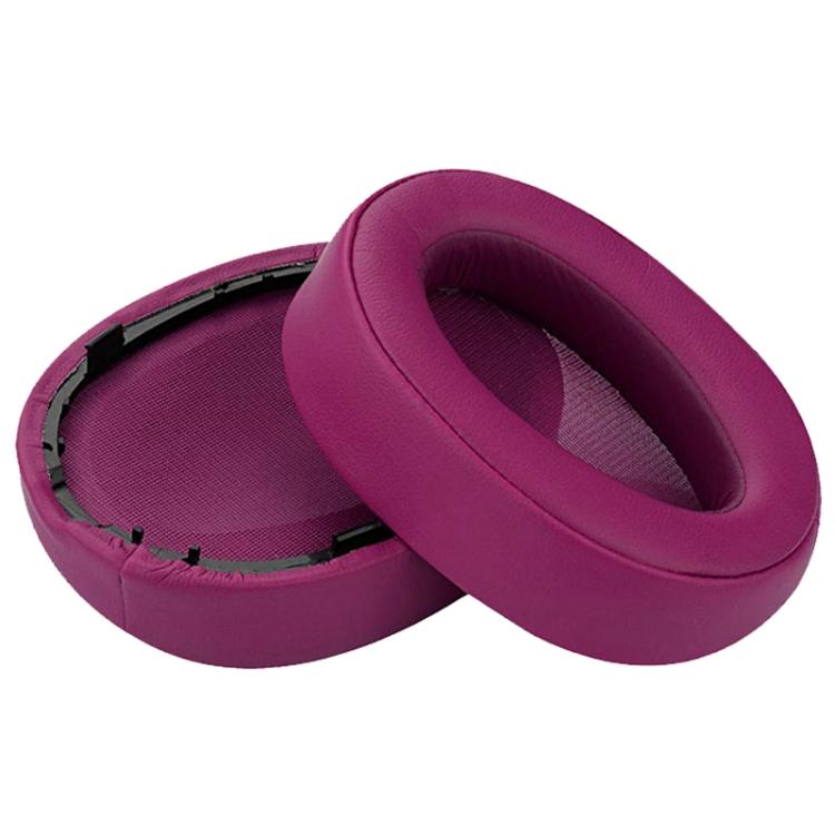 1 Pair Protein Leather Earphone Replacement Earpads Pads For Sony MDR-100A / MDR-100AAP / DR-H600A(Bordeaux Red) - Earmuff & Pad by buy2fix | Online Shopping UK | buy2fix