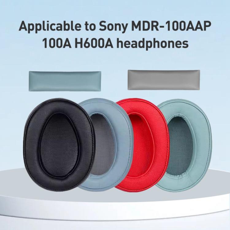 Headphone Protein Leather Headband Protective Cover For Sony MDR-100A / MDR-100AAP / DR-H600A(Dark Green) - Earmuff & Pad by buy2fix | Online Shopping UK | buy2fix