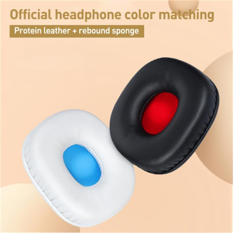 2pcs Protein Leather Earphone Replacement Earpads Pads For Sony NWZ-WH505 / NWZ-WH303(White Blue Net) - Earmuff & Pad by buy2fix | Online Shopping UK | buy2fix