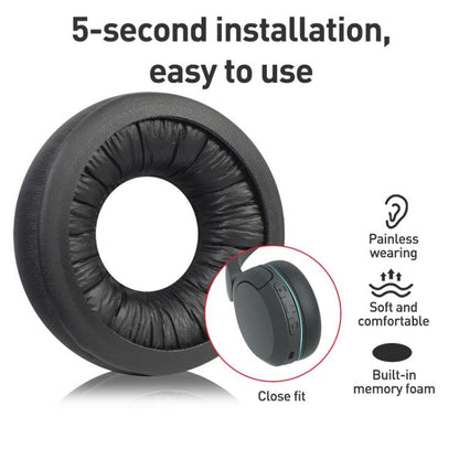 Headphone Protein Leather Headband Protective Cover For Sony WH-CH520(Black) - Earmuff & Pad by buy2fix | Online Shopping UK | buy2fix