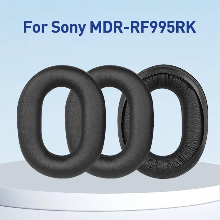 2pcs Protein Leather Earphone Replacement Earpads Pads For Sony MDR-RF995R / WH-RF400R(Black) - Earmuff & Pad by buy2fix | Online Shopping UK | buy2fix
