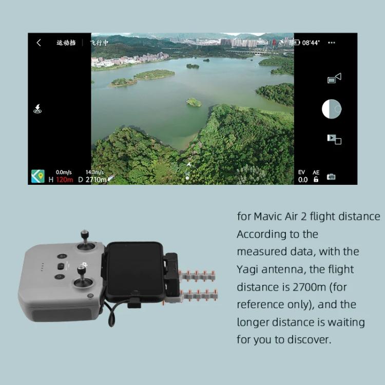 For DJI Mavic 3 / Air 2 / Air 2S / Mini 2 BRDRC Remote Controller Copper Yagi-Uda Antenna Signal Enhancer(Grey) - Others by BRDRC | Online Shopping UK | buy2fix