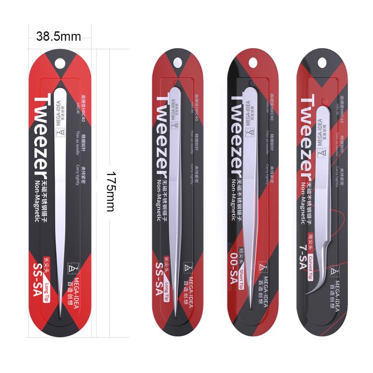 MEGA-IEDA High Hard Non-magnetic Stainless Steel Repair Tweezers, Model:Short Tip - Tweezers by buy2fix | Online Shopping UK | buy2fix