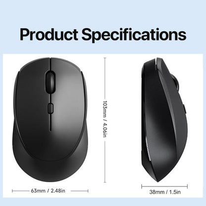 DUX DUCIS DM Series Bluetooth 2.4GHz Wireless Mouse(Black) - Wireless Mice by DUX DUCIS | Online Shopping UK | buy2fix