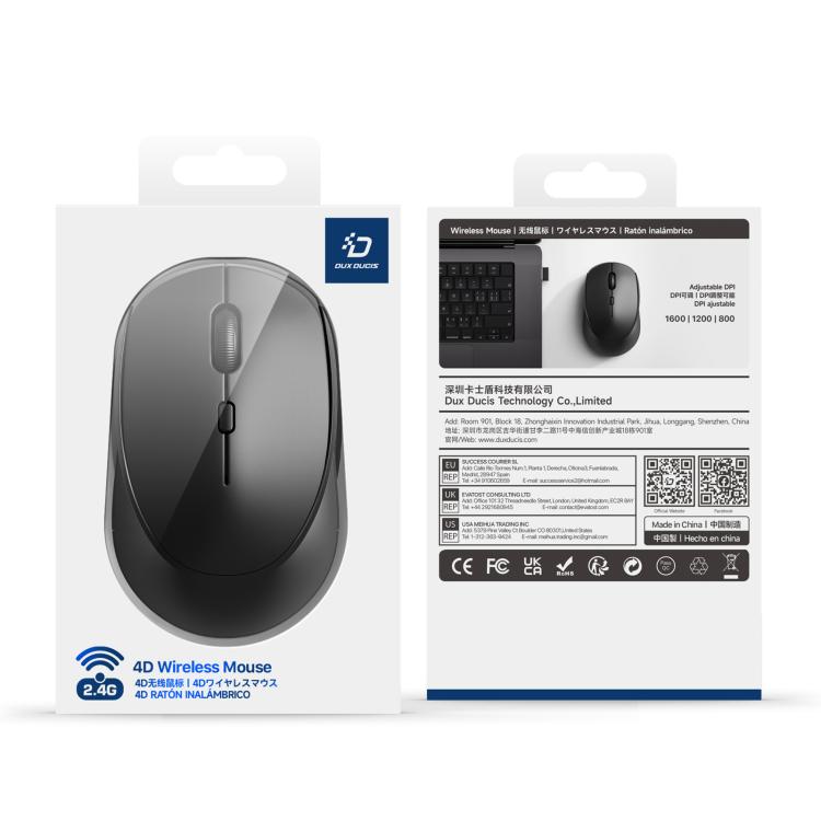DUX DUCIS DM Series Bluetooth 2.4GHz Wireless Mouse(Black) - Wireless Mice by DUX DUCIS | Online Shopping UK | buy2fix