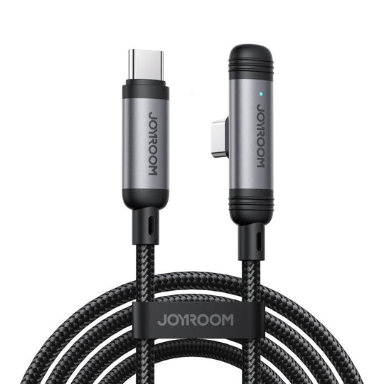 JOYROOM S-A56 EnjoyX Series 60W Type-C to Type-C 90 Degree Fast Charging Data Cable, Length:1.2m(Black)