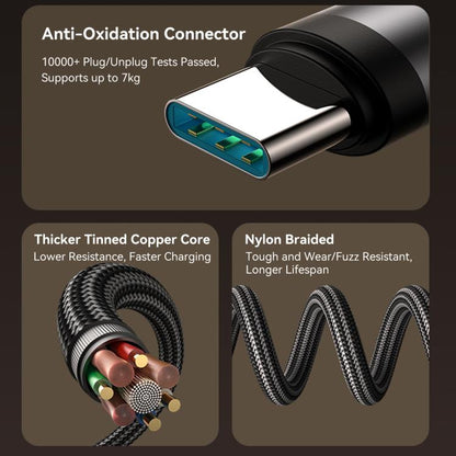 JOYROOM S-A56 EnjoyX Series 60W Type-C to Type-C 90 Degree Fast Charging Data Cable, Length:1.2m(Black) - USB-C & Type-C Cable by JOYROOM | Online Shopping UK | buy2fix