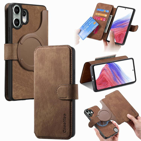 For Nothing CMF Phone 2 Pro CaseNeo MagSafe RFID Anti-theft Retro Leather Phone Case(Brown)