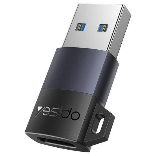 Yesido GS34 Type-C Female to USB 2.0 Male 480Mbps Charging Adapter(Black)