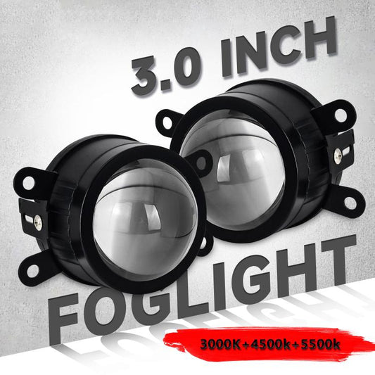 T10 2pcs/Pack 55W 3 inch High Power Dual Lens Fog Light, Universal Double Holder - Fog / Driving Lights by buy2fix | Online Shopping UK | buy2fix