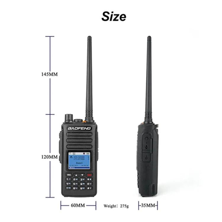Baofeng DM-1702 1.77 inch Color Screen Handheld Digital Walkie Talkie, Plug:US Plug - Handheld Walkie Talkie by BAOFENG | Online Shopping UK | buy2fix