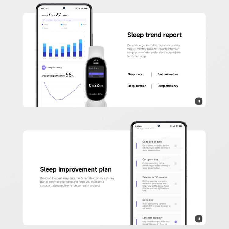 Original Xiaomi Smart Band 10, 1.72 inch AMOLED Screen 5ATM Waterproof Smart Watch, Support Blood Oxygen / Heart Rate Monitor(Pink Gold) - Wearable Devices by Xiaomi | Online Shopping UK | buy2fix