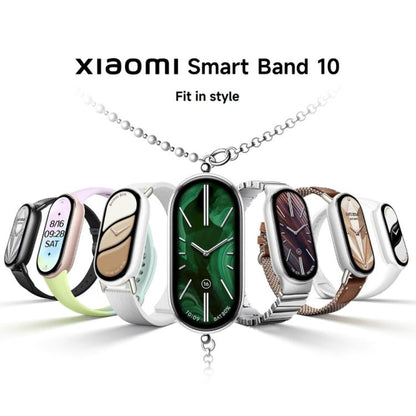 Original Xiaomi Smart Band 10, 1.72 inch AMOLED Screen 5ATM Waterproof Smart Watch, Support Blood Oxygen / Heart Rate Monitor(Black) - Wearable Devices by Xiaomi | Online Shopping UK | buy2fix