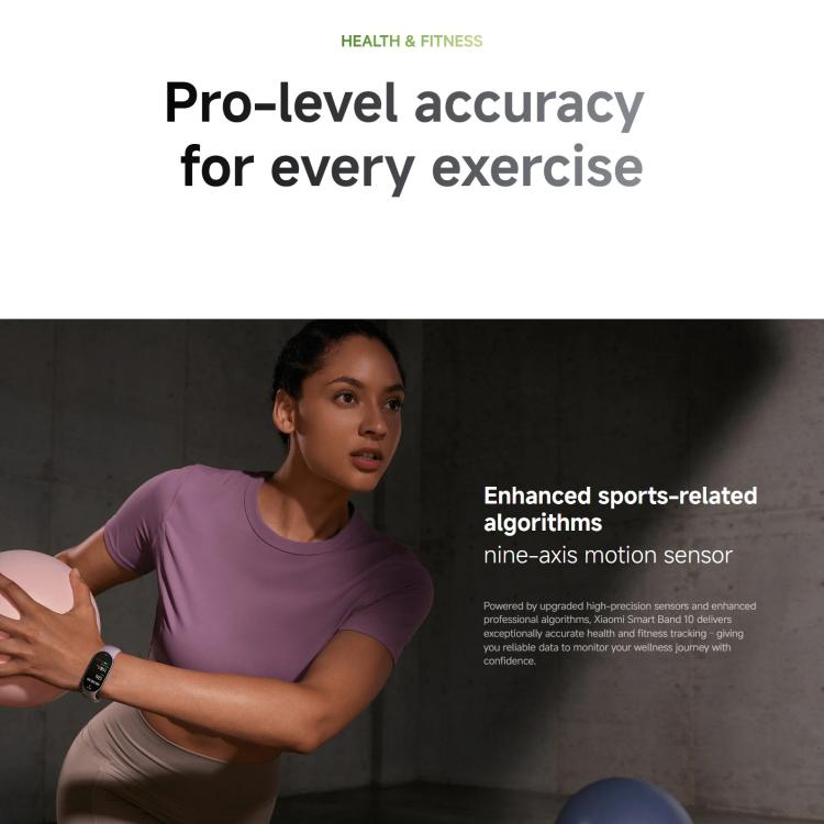 Original Xiaomi Smart Band 10, 1.72 inch AMOLED Screen 5ATM Waterproof Smart Watch, Support Blood Oxygen / Heart Rate Monitor(Silver) - Wearable Devices by Xiaomi | Online Shopping UK | buy2fix