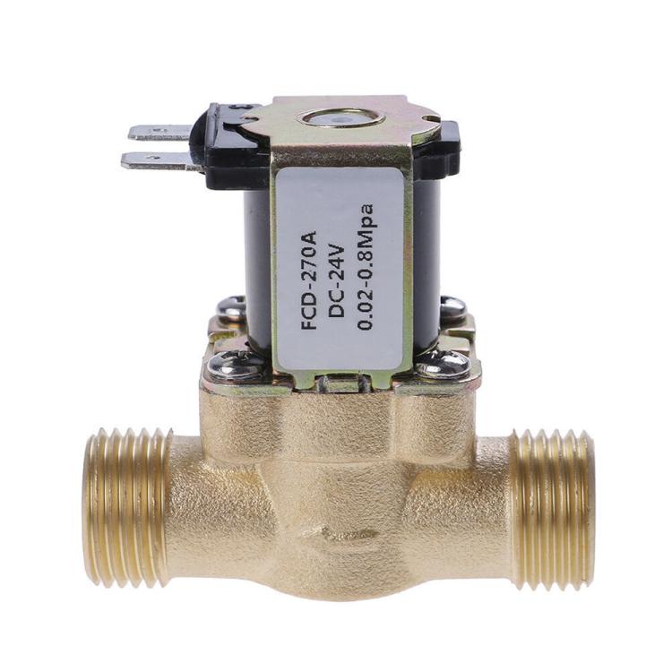 DC 24V Copper Four-point Solenoid Valve, Pressurized Water Inlet Valve, Solar Water Heater Valve - Water Heaters Parts by buy2fix | Online Shopping UK | buy2fix