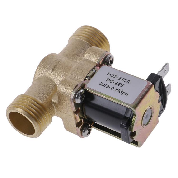 DC 24V Copper Four-point Solenoid Valve, Pressurized Water Inlet Valve, Solar Water Heater Valve - Water Heaters Parts by buy2fix | Online Shopping UK | buy2fix