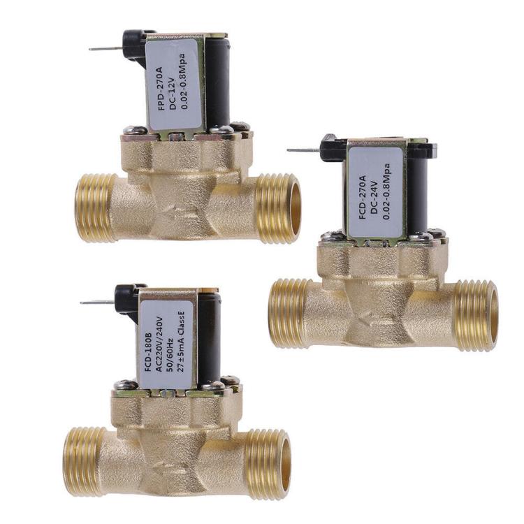 AC 220V Copper Four-point Solenoid Valve, Pressurized Water Inlet Valve, Solar Water Heater Valve - Water Heaters Parts by buy2fix | Online Shopping UK | buy2fix