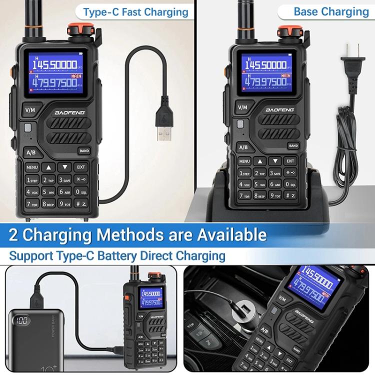 Baofeng K5 PLUS Dual-watch Dual-standby FM Handheld Analog Walkie Talkie, Plug:US Plug - Handheld Walkie Talkie by BAOFENG | Online Shopping UK | buy2fix