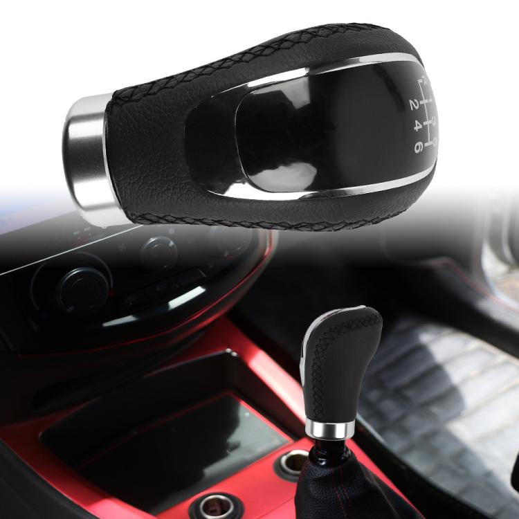 Car Manual Gear Lever Knob Leather Gear Shift Knob, with Hole(Black) - Shift Knob by buy2fix | Online Shopping UK | buy2fix
