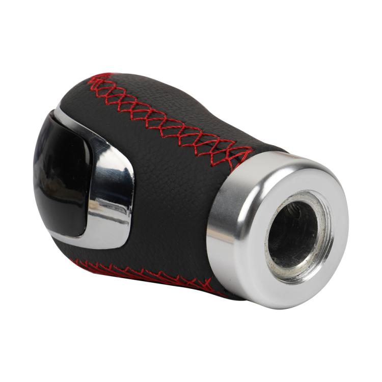 Car Manual Gear Lever Knob Leather Gear Shift Knob, with Hole(Black Red) - Shift Knob by buy2fix | Online Shopping UK | buy2fix