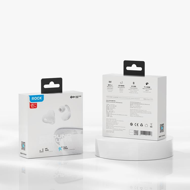 ROCK EB500 RAU07590 Bluetooth 5.4 Wireless EarCuffs Earphones(White) - Bluetooth Earphone by ROCK | Online Shopping UK | buy2fix