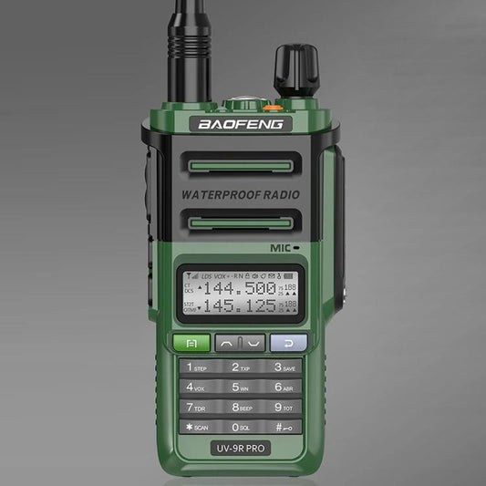 Baofeng UV-9R PRO Dot Matrix LCD Screen IP57 Waterproof Handheld Analog Walkie Talkie, Plug:US Plug(Green) - Handheld Walkie Talkie by BAOFENG | Online Shopping UK | buy2fix