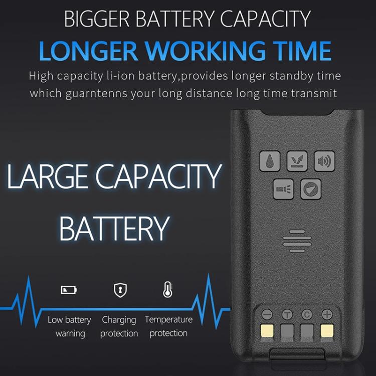 Baofeng UV-9R PRO Dot Matrix LCD Screen IP57 Waterproof Handheld Analog Walkie Talkie, Plug:US Plug(Black) - Handheld Walkie Talkie by BAOFENG | Online Shopping UK | buy2fix