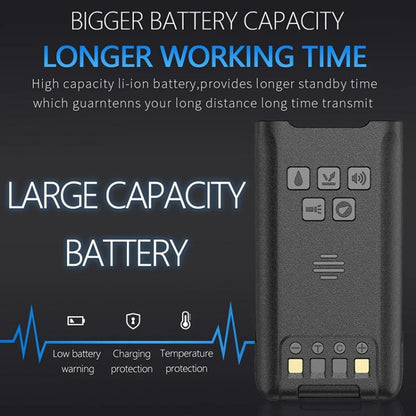 Baofeng UV-9R PRO Dot Matrix LCD Screen IP57 Waterproof Handheld Analog Walkie Talkie, Plug:US Plug(Black) - Handheld Walkie Talkie by BAOFENG | Online Shopping UK | buy2fix