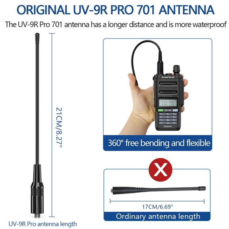 Baofeng UV-9R PRO Dot Matrix LCD Screen IP57 Waterproof Handheld Analog Walkie Talkie, Plug:EU Plug(Green) - Handheld Walkie Talkie by BAOFENG | Online Shopping UK | buy2fix