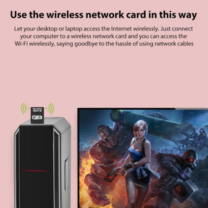 RE-905 Built-in Antenna Bluetooth WiFi 2 in 1 Computer Driver-free USB Network Adapter(Black) - USB Network Adapter by buy2fix | Online Shopping UK | buy2fix