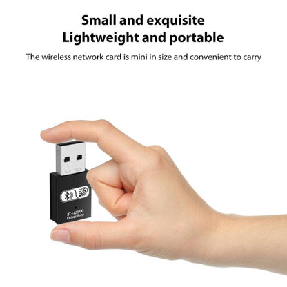 RE-905 Built-in Antenna Bluetooth WiFi 2 in 1 Computer Driver-free USB Network Adapter(Black) - USB Network Adapter by buy2fix | Online Shopping UK | buy2fix