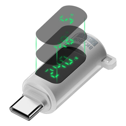 240W Type-C to Type-C Digital Display Adapter with Switch(White) - OTG Adapter by buy2fix | Online Shopping UK | buy2fix