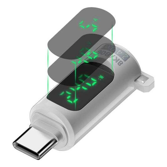 240W Type-C to Type-C Digital Display Adapter with Switch(White) - OTG Adapter by buy2fix | Online Shopping UK | buy2fix