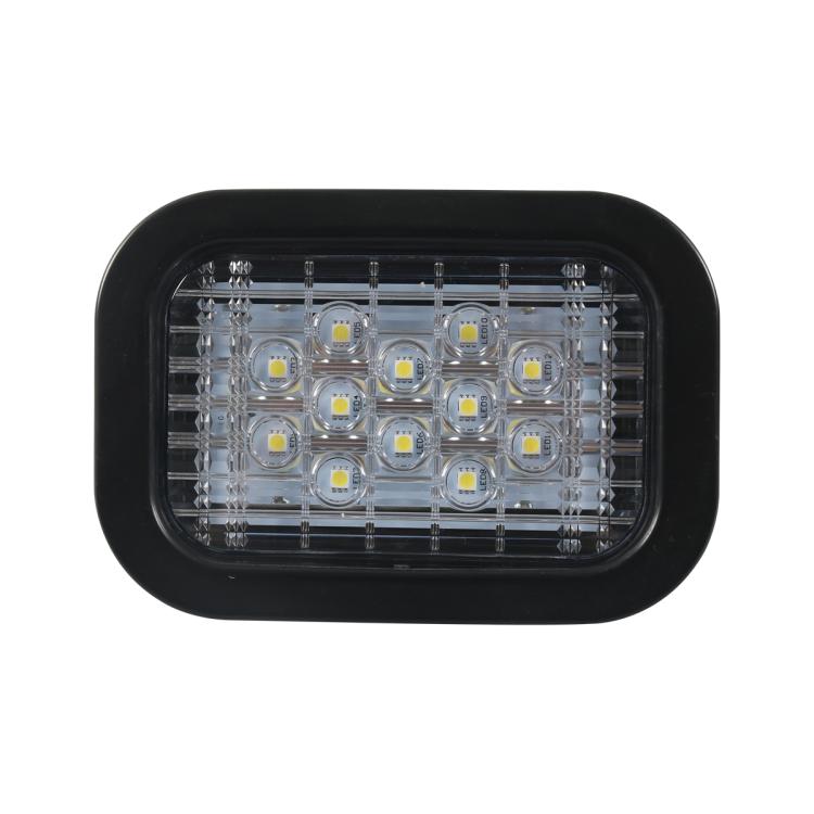 Trailer / RV / Truck 12LEDs Rectangle Tail Light with Plug(White Light) - License Plate Lights by buy2fix | Online Shopping UK | buy2fix
