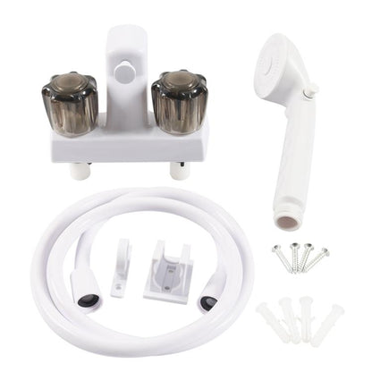 RV Tub and Shower Diverter Faucet Set, with Handheld Shower Head and Hose(White) - Others by buy2fix | Online Shopping UK | buy2fix
